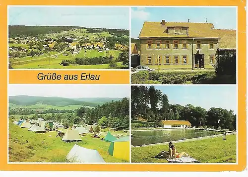Ansichtskarte Erlau (Kr. Suhl) - gelaufen 