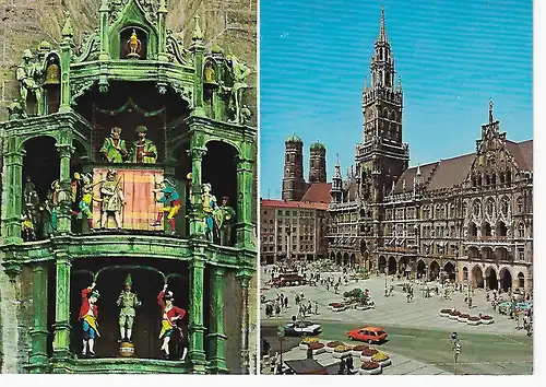 Ansichtskarte München - Rathaus und Glockenspiel - nicht gelaufen