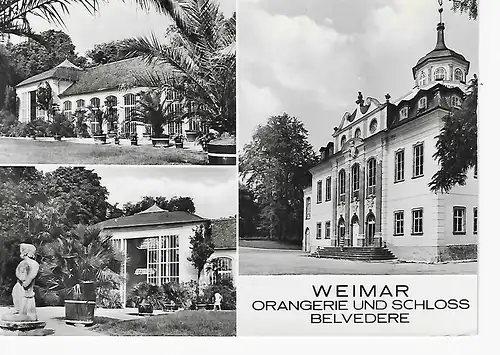 Ansichtskarte Weimar - Orangerie und Schloss Belvedere - nicht gelaufen 