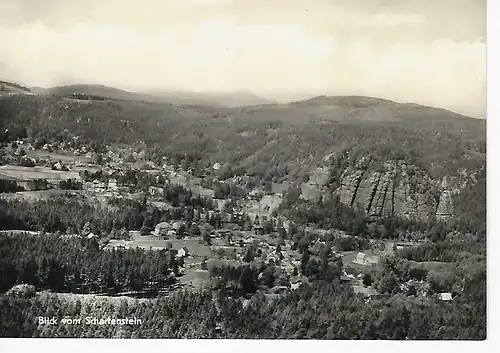 Ansichtskarte Kurort Oybin (Zittauer Gebirge) - Blick vom Scharfenstein - nicht gelaufen 