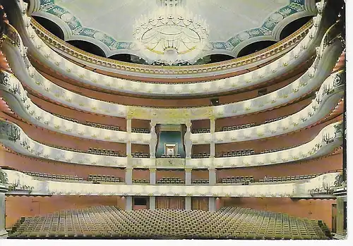 Ansichtskarte München - National Theater - Zuschauerraum - gelaufen 1968