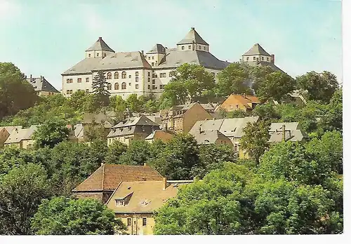 Ansichtskarte Augustusburg (K. Flöha) - Blick von Osten auf Schloß und Stadt - nicht gelaufen 