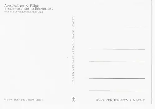 Ansichtskarte Augustusburg (K. Flöha) - Blick von Osten auf Schloß und Stadt - nicht gelaufen 