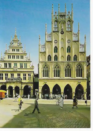 Ansichtskarte Universitätsstadt Münster - Rathaus - nicht gelaufen