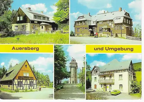 Ansichtskarte Auersberg und Umgebung - nicht gelaufen 1985
