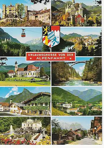 Ansichtskarte Alpenfahrt - nicht gelaufen