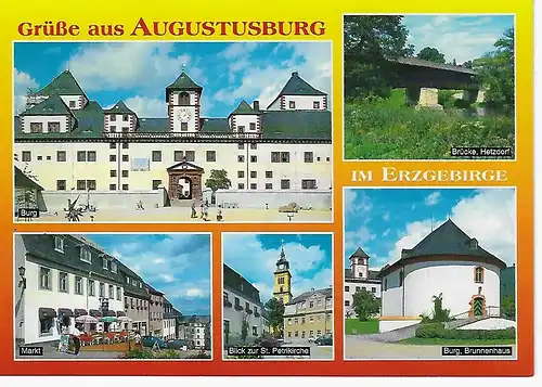 Ansichtskarte Augustusburg im Erzgebirge - beschrieben