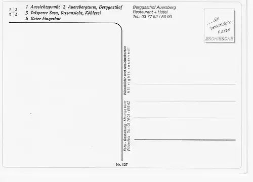 Ansichtskarte Auersberg Erzgebirge - nicht gelaufen 
