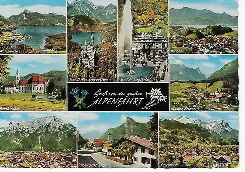 Ansichtskarte Alpenfahrt -gelaufen 1969