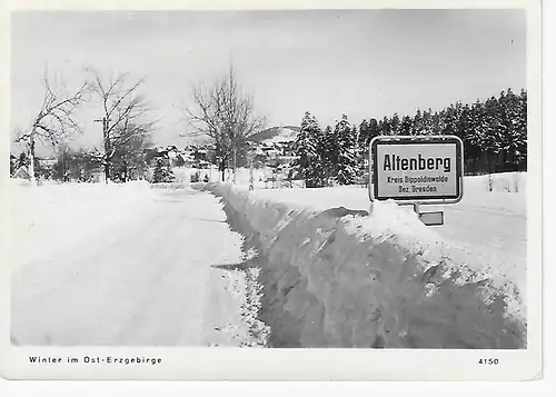 Ansichtskarte Altenberg - Winter im Ost-Erzgebirge - gelaufen 1971