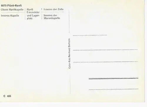 Ansichtskarte Flüeli-Ranft - nicht gelaufen