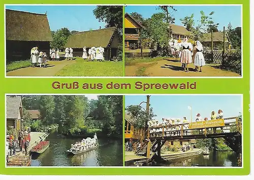 Ansichtskarte Spreewald - gelaufen 1987