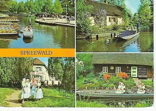 Ansichtskarte Spreewald - gelaufen 1982