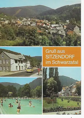 Ansichtskarte Sitzendorf im Schwarzatal - gelaufen 1989