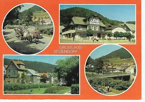 Ansichtskarte Sitzendorf (Kr. Rudolstadt)- gelaufen 1988