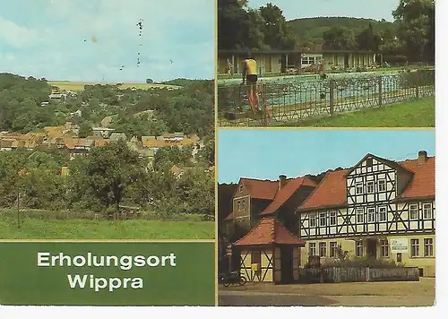 Ansichtskarte Erholungsort Wippra (Kr. Hettstedt) - gelaufen 1988