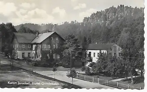 Ansichtskarte Nonnenfelsen - Zittauer Gebirge  - Kurort Jonsdorf - Hotel Gondelfahrt - nicht gelaufen 