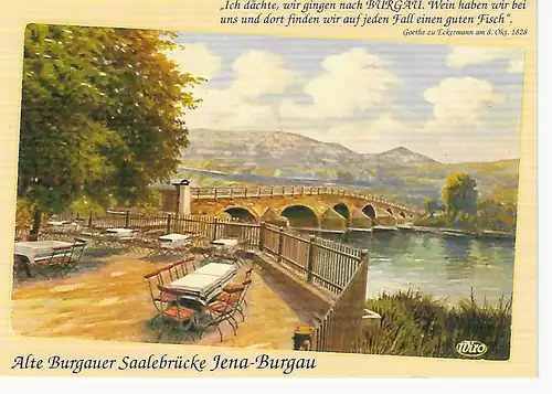 Ansichtskarte Jena - Alte Burgauer Saalebrücke Jena-Burgau - nicht gelaufen 