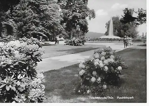 Ansichtskarte Friedrichroda - Thür. Wald - Puschkinpark - nicht gelaufen 