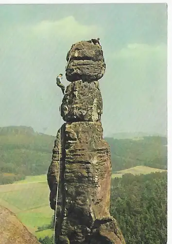 Ansichtskarte Sächsische Schweiz -Barbarine am Pfaffenstein - nicht gelaufen 