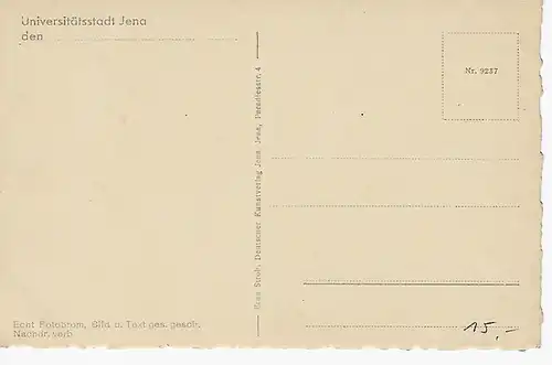 Ansichtskarte Jena - 700 Jahre Stadt - nicht gelaufen 1936