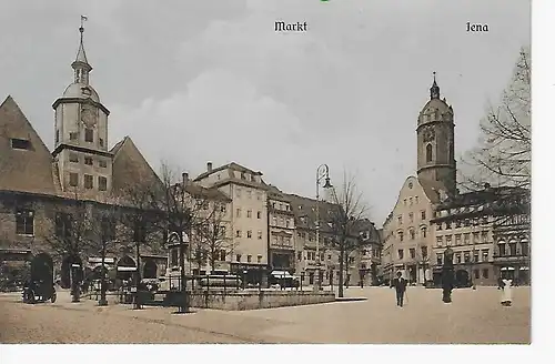 Ansichtskarte Jena  - Markt - gelaufen 1912