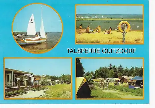 Ansichtskarte Talsperre Quitzdorf (Kr. Niesky) - Kollm-Nord - gelaufen ca. 1989