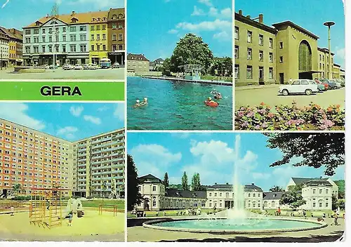 Ansichtskarte Gera - gelaufen  1984