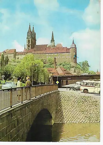 Ansichtskarte Meißen an der Elbe - Albrechtsburg und Dom  - gelaufen 1971