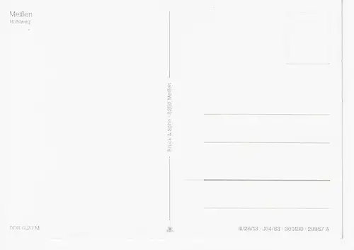 Ansichtskarte Meißen an der Elbe  - Hohlweg - nicht gelaufen