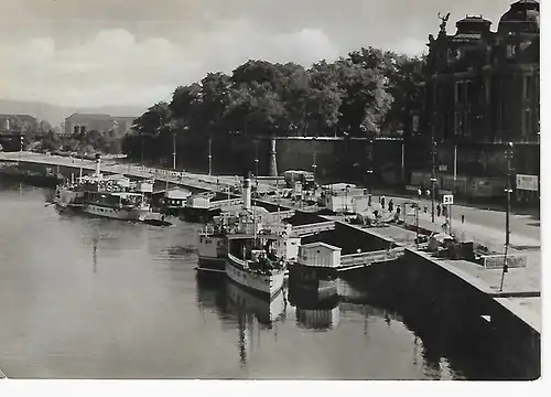 Ansichtskarte Dresden - Brühlsche Terrasse - gelaufen 1960