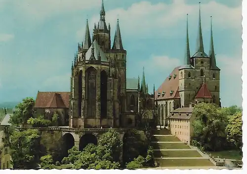 Ansichtskarte Erfurt / Thüringen - Dom und Severi - nicht gelaufen