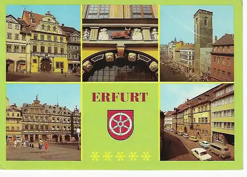 Ansichtskarte Erfurt - gelaufen 1985