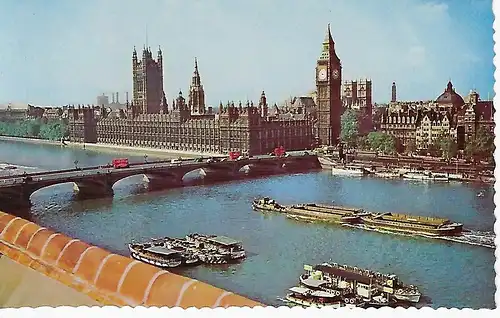 Ansichtskarte London - Houses of Parlament, Westminster Bridge - nicht gelaufen