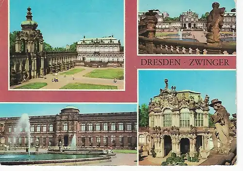 Ansichtskarte Dresden - Zwinger - gelaufen 1981