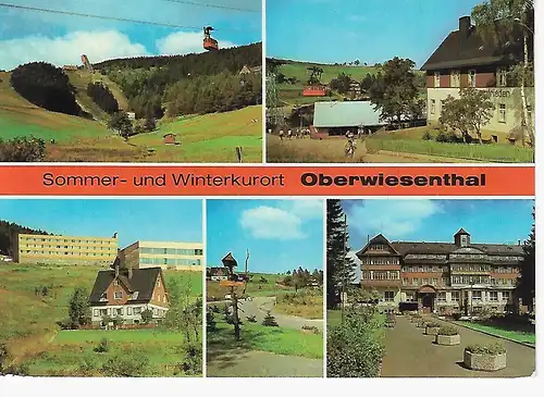 Ansichtskarte Sommer- und Winterkurort Oberwiesenthal / Erzgeb. - gelaufen ca. 1984