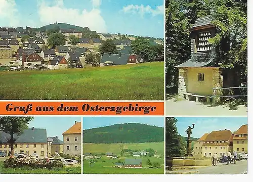 Ansichtskarte Gruß aus dem Osterzgebirge - gelaufen 1982