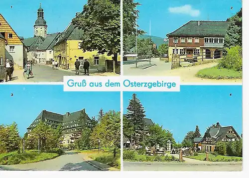 Ansichtskarte Gruß aus dem Osterzgebirge - gelaufen 1972