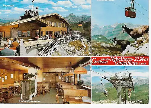 Ansichtskarte Nebelhorn - Gipfelhütte - Nebelhornbahn - Oberstdorf - Allgäuer Alpen - nicht gelaufen