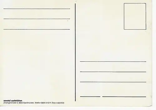 Ansichtskarte Novotel Saarbrücken - nicht gelaufen