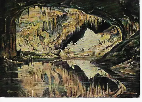 Ansichtskarte Saalfeld - Feengrotten - Die Gralsburg im Märchendom - nicht gelaufen