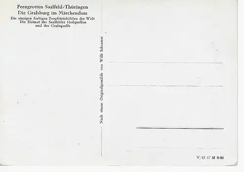 Ansichtskarte Saalfeld - Feengrotten - Die Gralsburg im Märchendom - nicht gelaufen