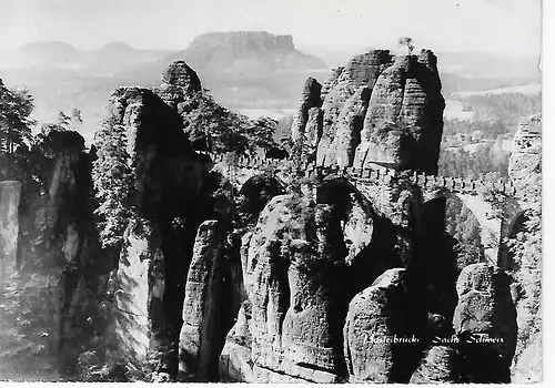 Ansichtskarte Sächsische Schweiz - Basteibrücke - nicht gelaufen