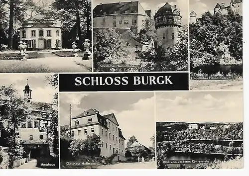 Ansichtskarte Schloß Burgk (Kr. Schleiz) - gelaufen 1970