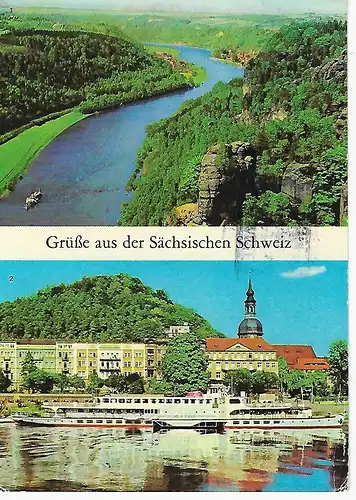 Ansichtskarte Sächsische Schweiz - gelaufen 1983