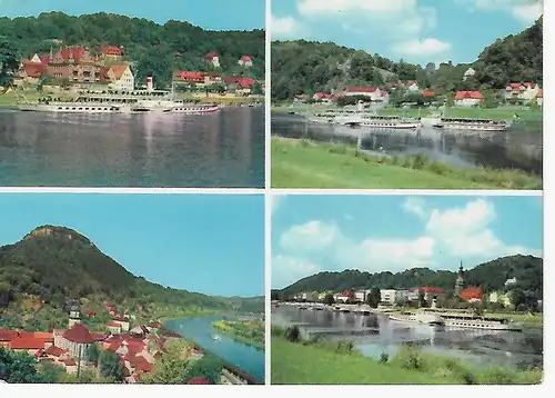 Ansichtskarte Wehlen, Rathen, Königstein, Bad Schandau (Sächsische Schweiz) - gelaufen 1971