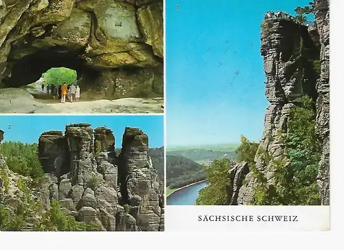 Ansichtskarte Sächsische Schweiz - gelaufen 1975