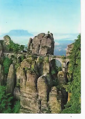 Ansichtskarte Basteibrücke - Sächsische Schweiz - nicht gelaufen
