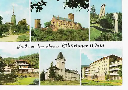 Ansichtskarte Thüringer Wald - gelaufen 1973