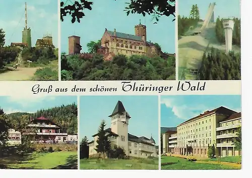 Ansichtskarte Thüringer Wald - gelaufen 1967